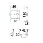 SERRURE ANTI VIBRATION OSCULATI de Captivan, serrure encastrée pour porte intérieure de bateau, camping-car et fourgon aménagé.