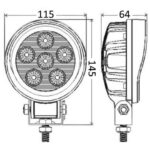 SPOT LED HD 18W BASE INOX OSCULATI chez Captivan, puissant éclairage LED 18W pour montage extérieur sur bateau ou véhicule, 12/24V.