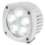 SPOT LED HD 50W BASE INOX. OSCULATI - Captivan, projecteur compact 5 LED CREE, éclairage puissant 50W pour 12V/24V.