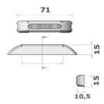 SPOT LED INOX EXTÉRIEUR HORIZONTAL OSCULATI de Captivan, lampe étanche pour éclairage extérieur, blanc ou bleu, idéale pour bateau ou camping-car.