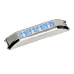 SPOT LED INOX EXTÉRIEUR HORIZONTAL OSCULATI de Captivan, lampe étanche pour éclairage extérieur, blanc ou bleu, idéale pour bateau ou camping-car.