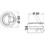 VERROU FLUSH NYLON BLANC OU NOIR OSCULATI, Captivan, fermeture type flush pour porte ou coffre en bateau, camping-car et fourgon aménagé.