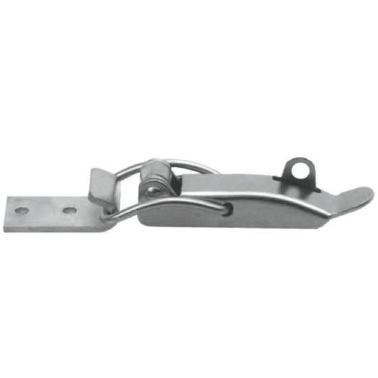 VERROU SAUTERELLE INOX 100 KG OSCULATI chez Captivan, fermeture à levier en inox pour coffre de cockpit et quincaillerie marine.