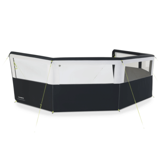 AIR BREAK PRO 5 DOMETIC - Pare-vent gonflable 5 pans de Captivan, idéal pour caravanes et camping-cars, crée un espace intimiste et abrité.