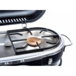 CAMP4 ACCESSOIRE GRILLE POUR BARBECUE SUR CHARIOT de Captivan, grille en fonte idéale pour utiliser casseroles et bouilloires sur barbecue.