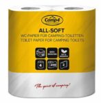 CAMP4 ALL-SOFT, Captivan - Pack de 4 rouleaux de papier toilette, idéal pour WC chimiques en camping-car, dissolution rapide.