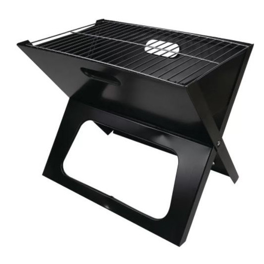 CAMP4 BARBECUE AU CHARBON PLIABLE de Captivan, idéal pour vos vacances, se plie pour un rangement facile dans votre sac ou camping-car.