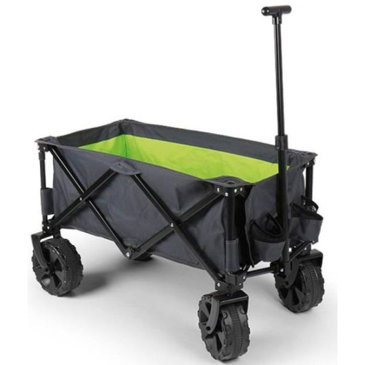 CAMP4 CHARIOT PLIABLE 90 X 48 CM de Captivan, chariot en tissu pliable avec 4 roues, idéal pour camping et chargement de matériel.