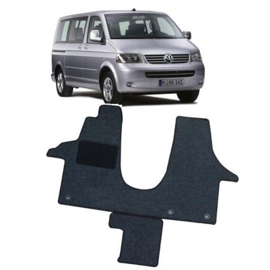 CARBEST TAPIS CABINE BASIC VW T5 chez Captivan, tapis de protection pour sol de camping-car, adapté pour conducteur et passager.