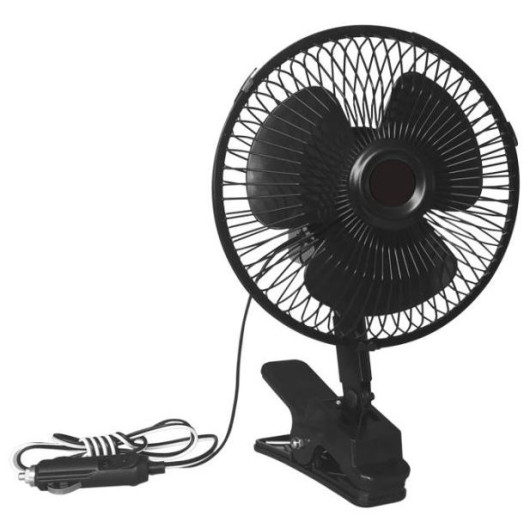 CARBEST VENTILATEUR À PINCE 12 V de Captivan, se fixe facilement au tableau de bord, idéal pour camping-car et bateau.