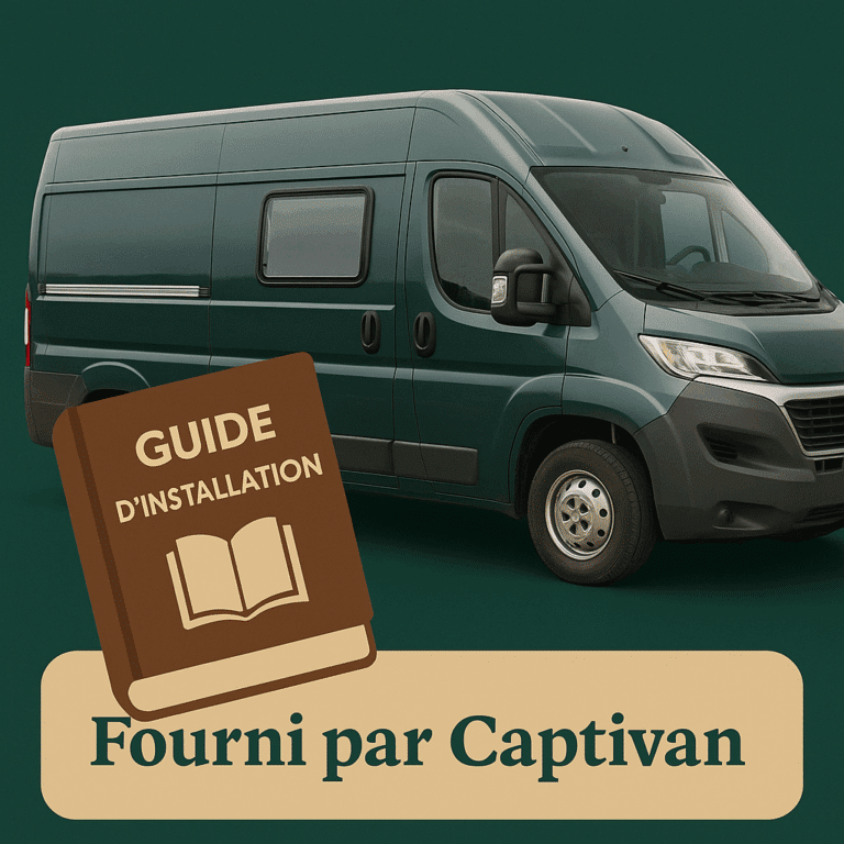 Un guide d'installation unique fourni par captivan pour conseils et astuces lors de la pose.
