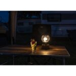 HT LANTERNE À LED USB de Captivan, idéale pour éclairage intérieur et extérieur en camping, avec batterie intégrée et charge USB.