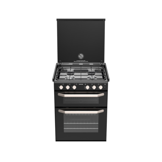 Cuisinière THETFORD K1520 par Captivan, idéale pour cuisiner en camping avec 4 brûleurs, un grill de 15L et un four de 37L.