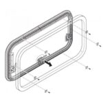 CARBEST BAIE RW VAN - vitres spécifiques pour fourgon aménagé, rayon de courbure de 5000 mm, disponible chez Captivan.