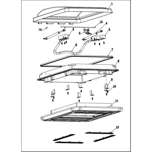 CARBEST PIÈCE DÉTACHÉES LANTERNEAU DE TOIT 40 X 40 - Captivan, idéal pour la réparation de lanterneaux sur fourgons aménagés.