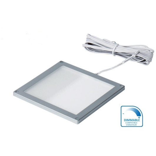 CARBEST PLAFONNIER EXTRA-PLAT 100 X 100 MM Captivan, éclairage intérieur 12 V pour fourgon, van aménagé, camping-car, bateau.