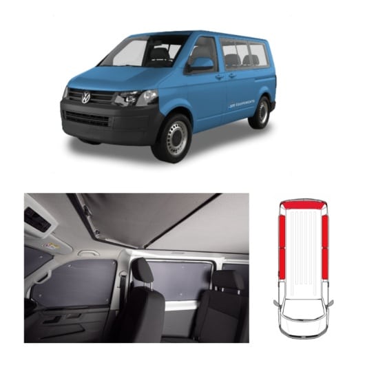 CARBEST RIDEAUX ISOLANTS ARRIÈRE 5 PIÈCES | VW T5/T6/T6.1 - Boutique Captivan, rideaux isolants 8 mm pour vitres arrière, idéal pour escapades.