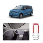 CARBEST RIDEAUX ISOLANTS ARRIÈRE 5 PIÈCES | VW T7 MULTIVAN, Captivan, rideaux isolants 8 mm avec ventouses pour une fixation sécurisée.