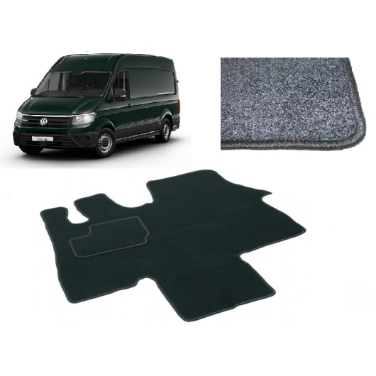 CARBEST TAPIS DE CABINE PLUS CRAFTER DEPUIS 2018 chez Captivan, tapis protégeant la cabine du fourgon aménagé VW Crafter des salissures.