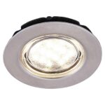 Spot LED CARBEST VEGA LED en acier, lumière chaude élégante pour camping-car ou bateau - disponible chez Captivan.