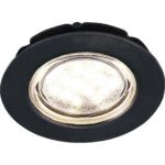 Spot LED CARBEST VEGA LED en acier, lumière chaude élégante pour camping-car ou bateau - disponible chez Captivan.