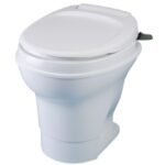 THETFORD AQUA MAGIC V de Captivan, toilette permanente pour camping-car, nécessite additifs pour une meilleure décomposition.