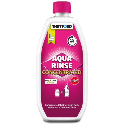 THETFORD AQUA RINSE CONCENTRED par Captivan, additif pour WC chimique, rinçage efficace, flacon de 750 ml.