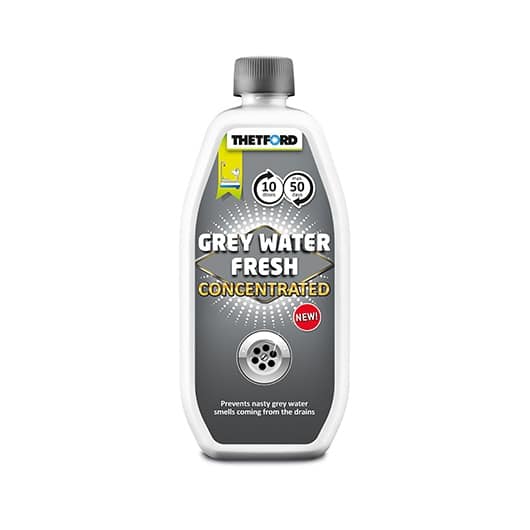 THETFORD GREY WATER FRESH CONCENTRÉ de Captivan, additif anti-odeurs pour réservoirs d'eaux grises et noires en camping-car ou caravane.