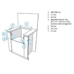 THETFORD MINIGRILL de Captivan : réchaud à encastrer gaz pour camping-car, fourgon ou caravane, combinant plan de cuisson et grill.