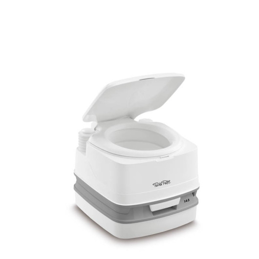 THETFORD PORTA POTTI QUBE 145, boutique Captivan, toilette portable compacte pour fourgon aménagé ou caravane, usage extérieur et intérieur.