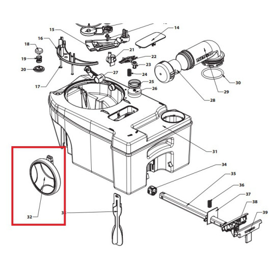 THETFORD ROUES DE RECHANGE CASSETTE C250 chez Captivan, pièces détachées d'origine pour WC chimique de camping-car.