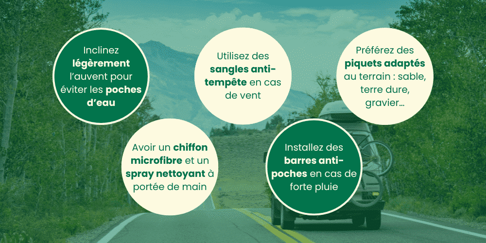 Des astuces pour bien entretenir son auvent camping-car
