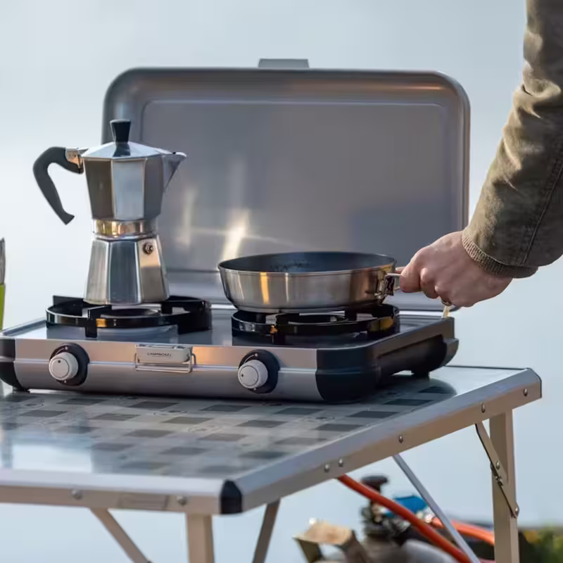Réchaud 2 feux électrique pour camping car et cuisine nomade. Parfait pour la vanlife