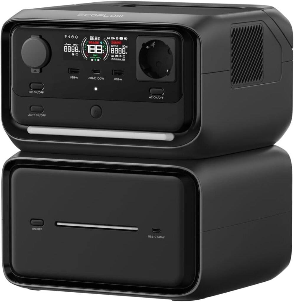 Batterie nomade River 3 Max Plus de Ecoflow. Une batterie promettant mobilité et puissance pour vos voyages.