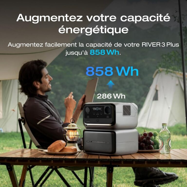 Capacité energitique de la batterie nomade Ecoflow River 3 Max Plus